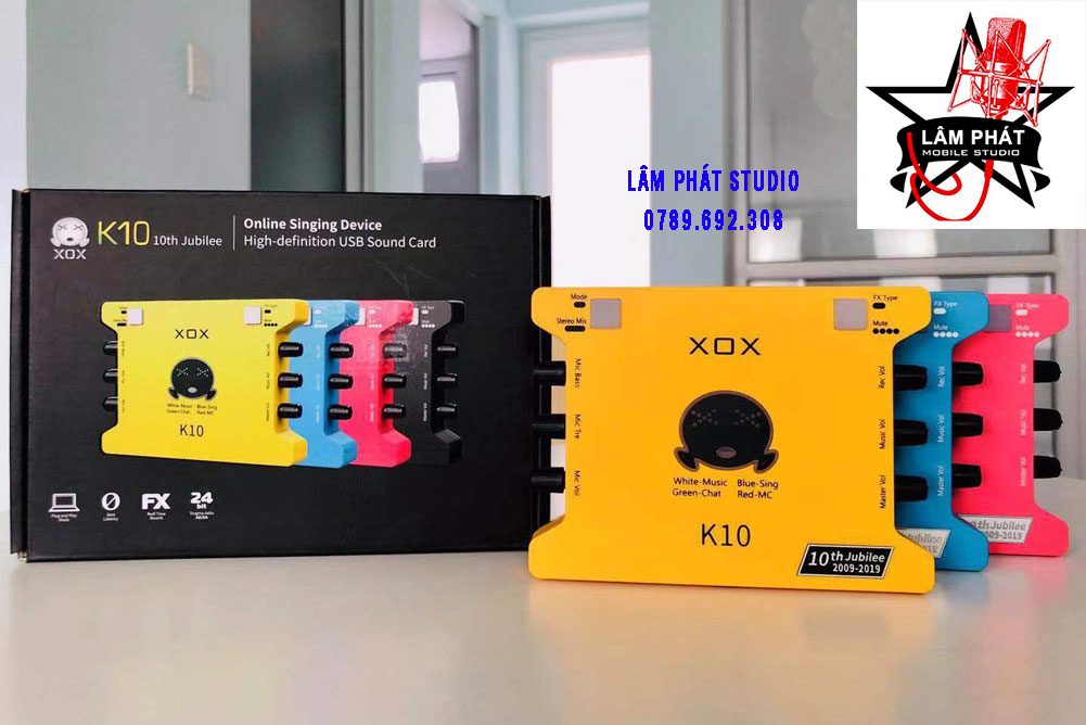 Full Combo Sound Card XOX K10 2020 Và Micro MA87 Cực Nhạy