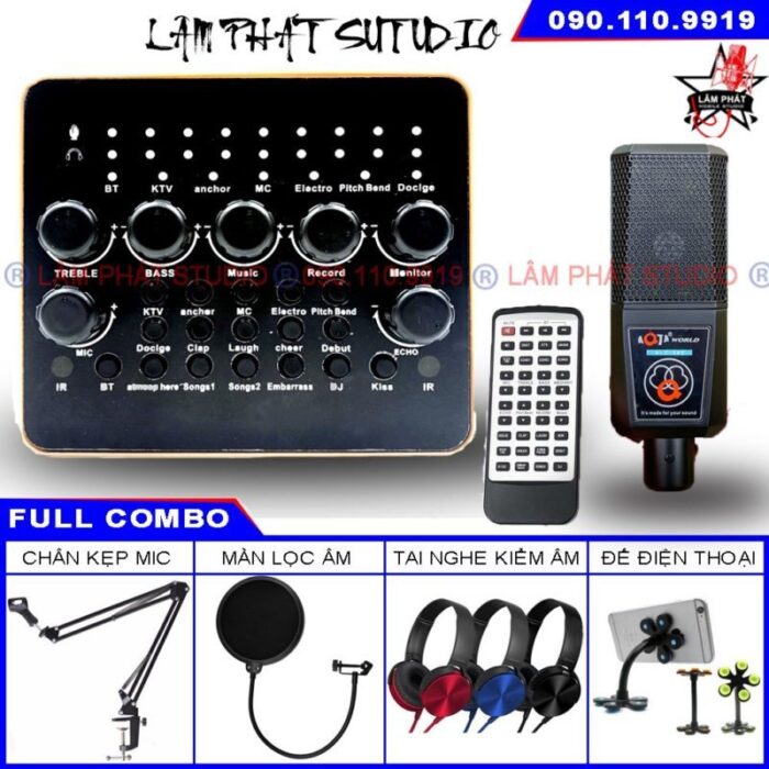 FULL COMBO SOUNDCARD V10 PLUS VÀ MIC THU ÂM AQTA ALC 280