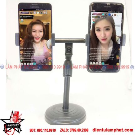 chân đỡ 2 điện thoại