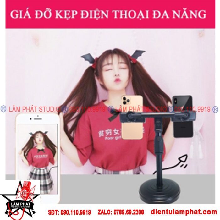 chan do 2 dien thoai livestream 4