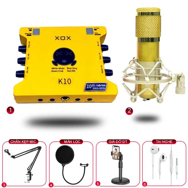 Combo Livestream XOX K10 2020 Và Micro BM900