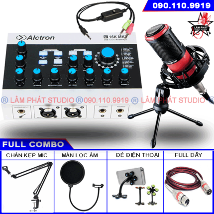 FULL COMBO SOUNDCARD U16K VÀ MIC PC K320 CHẤT LƯỢNG