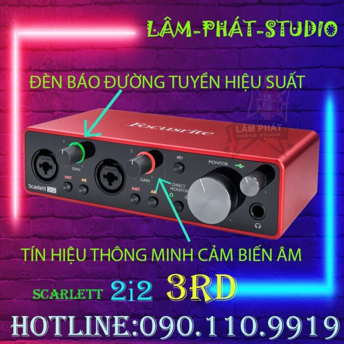 SCARLETT 2I2 3RD LAM PHAT STUDIO 7