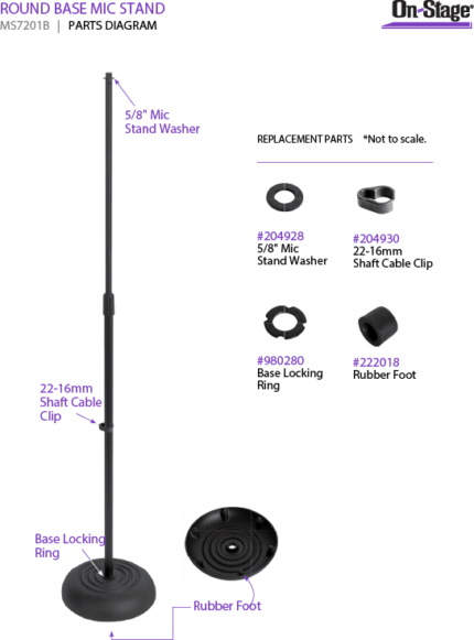 Chân Mic Đứng Thu Âm On-Stage MS7201C