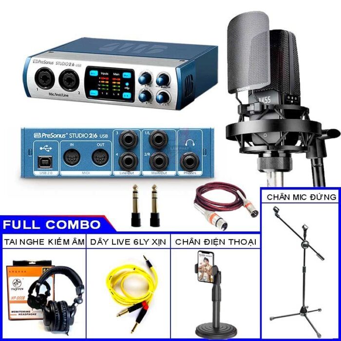 Combo Sound Card Presonus Studio 26 Va Micro Tak55