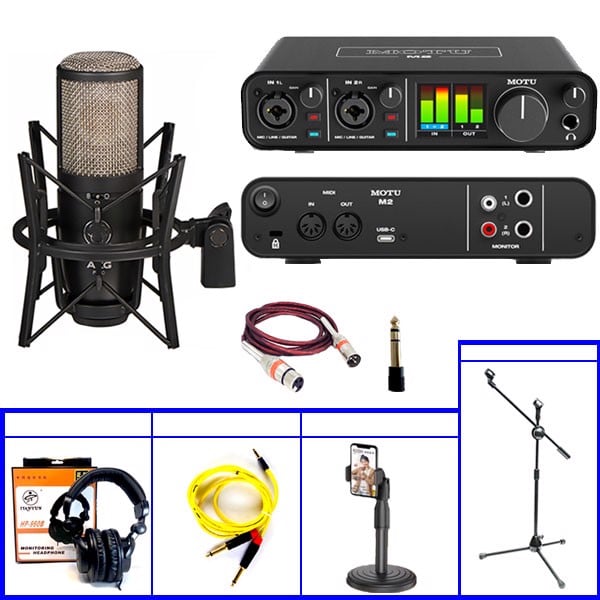 Combo MOTU M2 Micro AKG P420