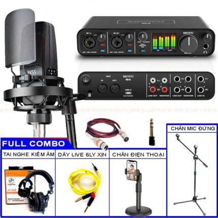 Combo-Sound-Card-Motu-M4-Và-Micro-Takstar-Tak55