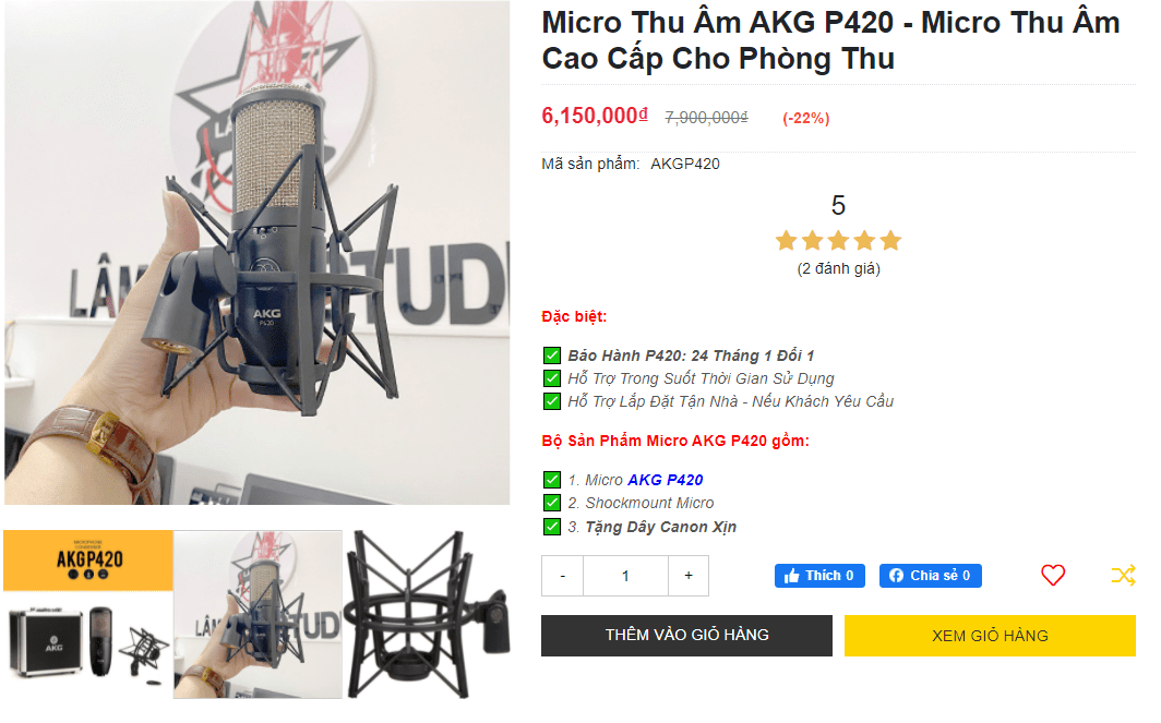 Giá Micro AKG P420