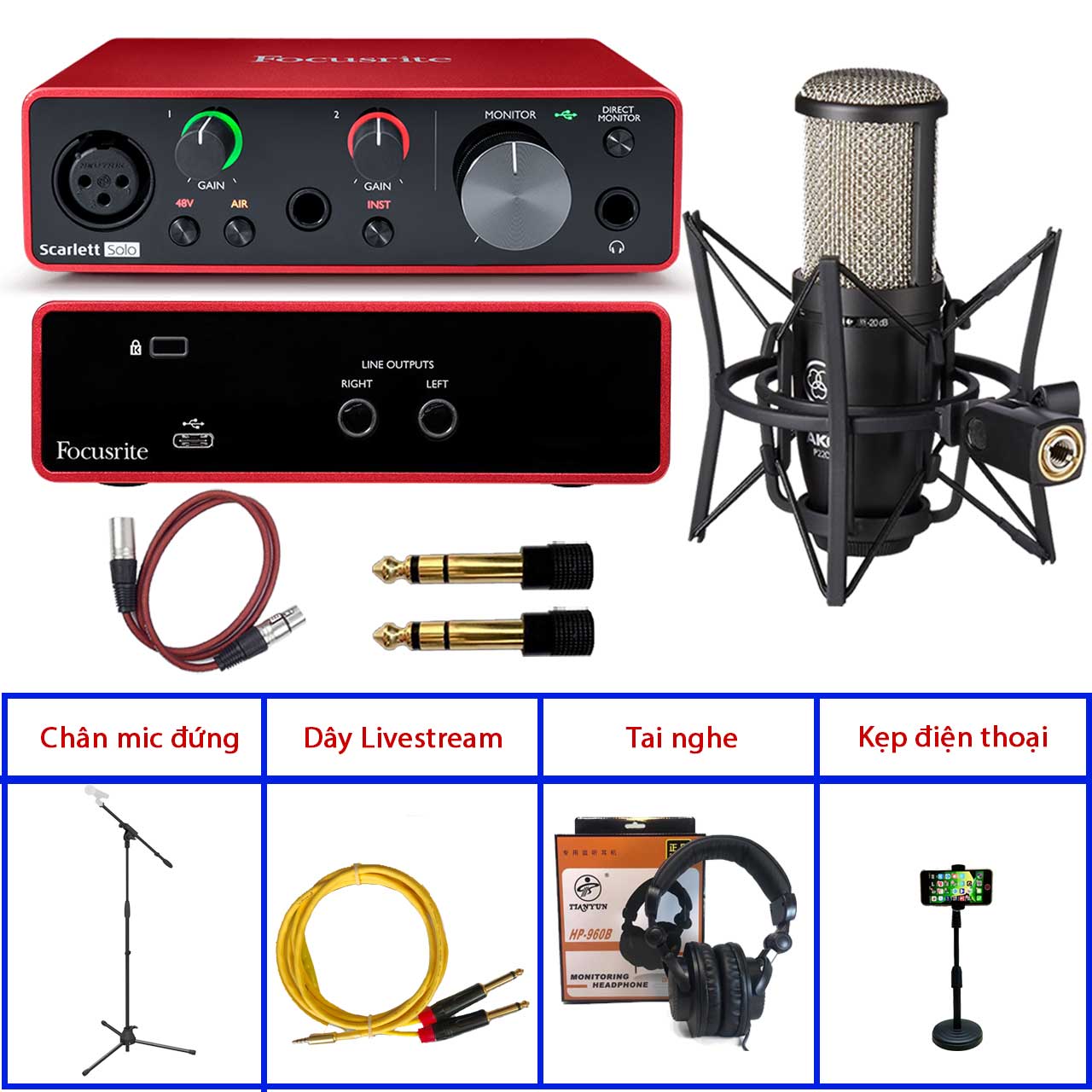 Combo Solo Gen 3 Micro AKG P420 Phụ kiện tốt