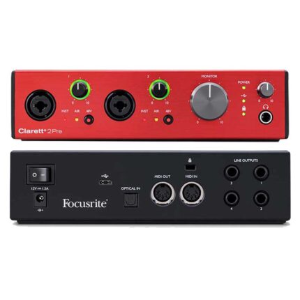 Soundcard Focusrite clarett 2pre USB type C thu âm chuyên nghiệp chính hãng