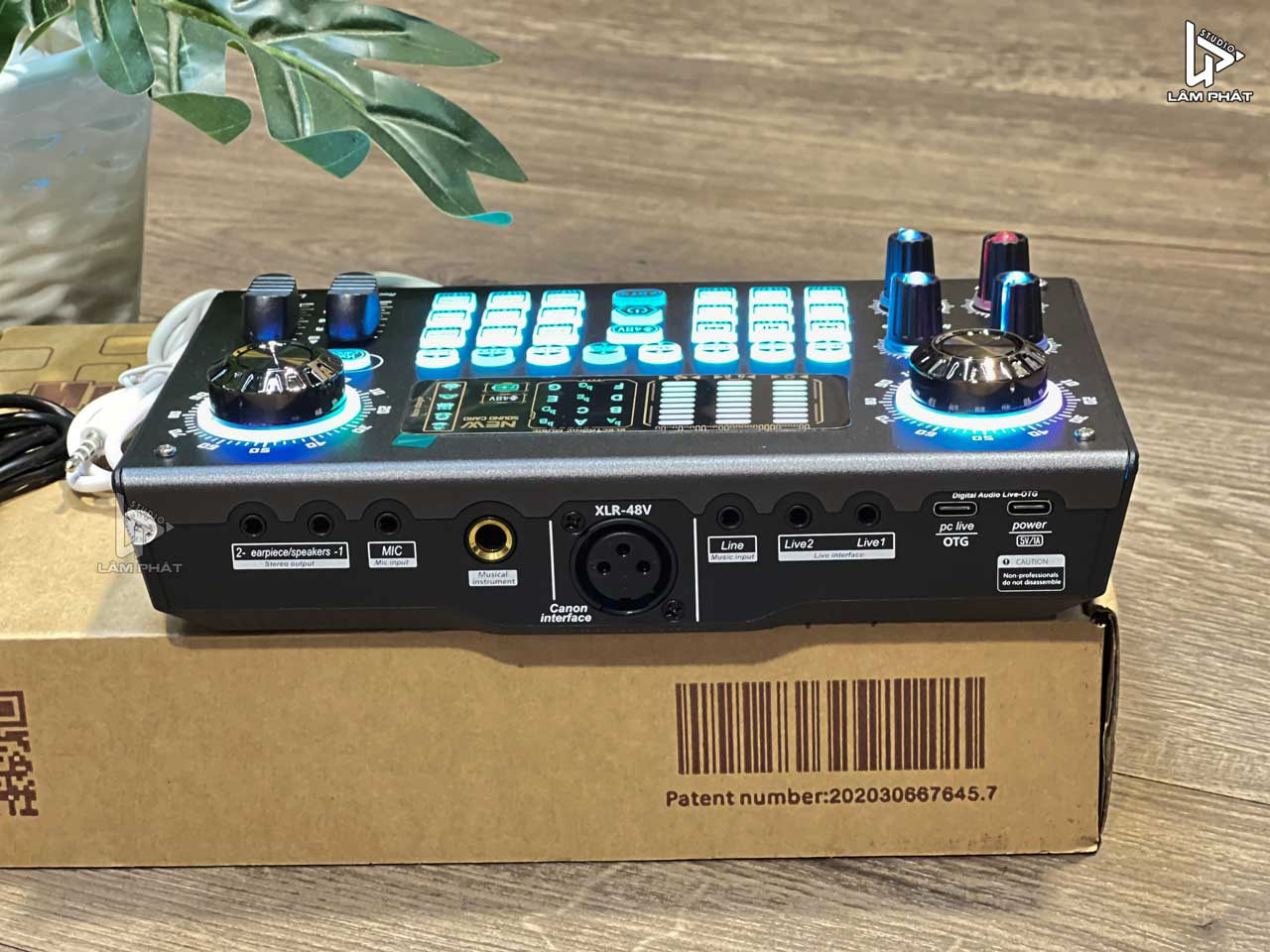 Soundcard C100 Tích hợp nguồn 48V livestream chuyên nghiệp