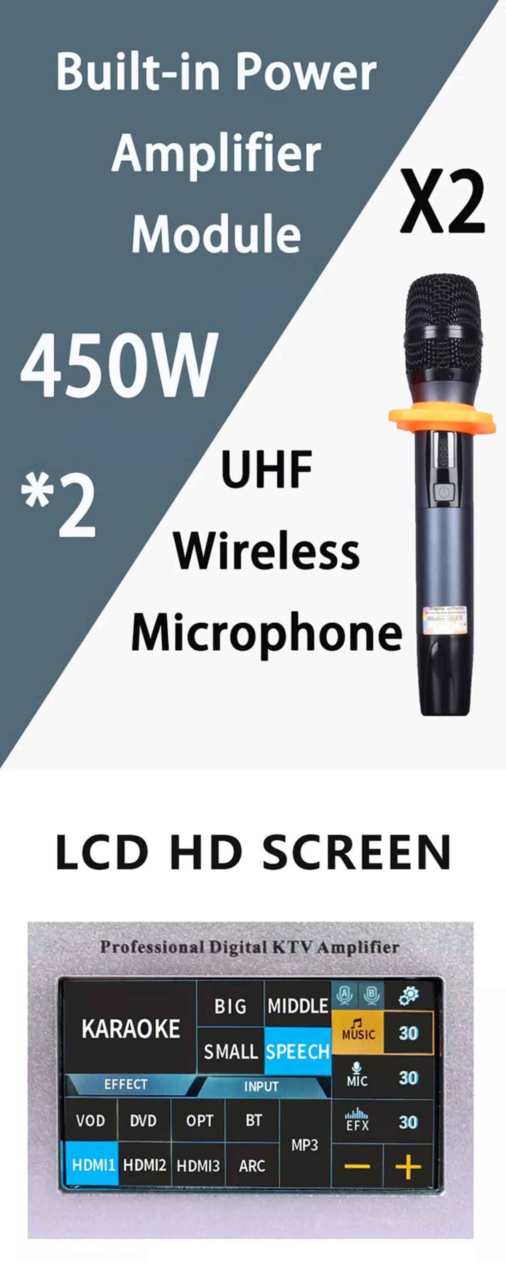 Amply kỹ thuật số  LPPro M2450 tích hợp vang số chống hú cực tốt
