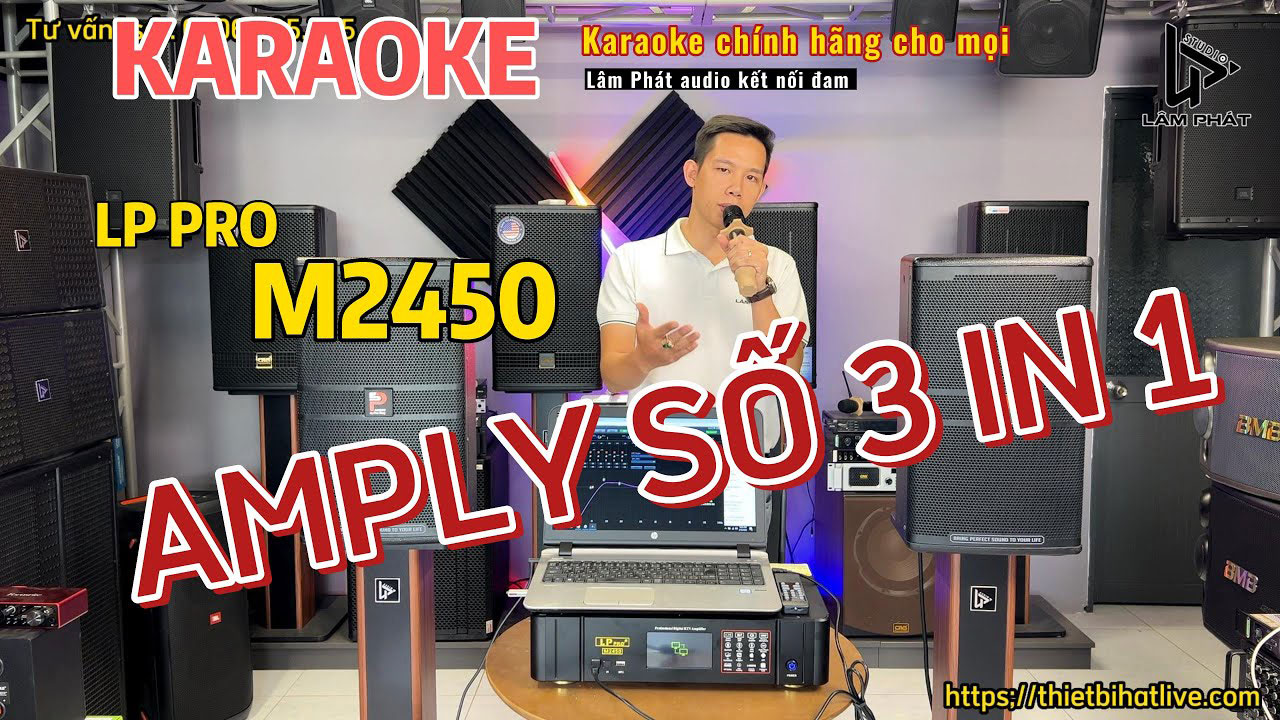 Amply kỹ thuật số  LPPro M2450 tích hợp vang số chống hú cực tốt