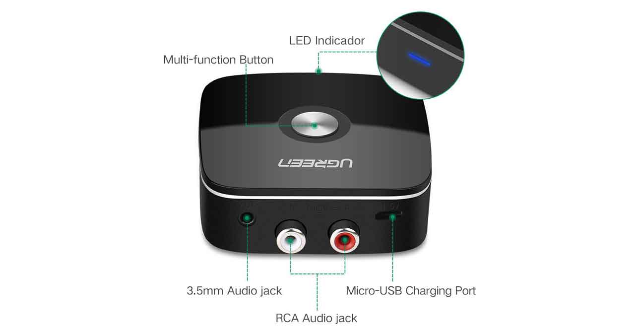 Bộ phát Bluetooth 5.0 Ugreen Cho dàn âm thanh 