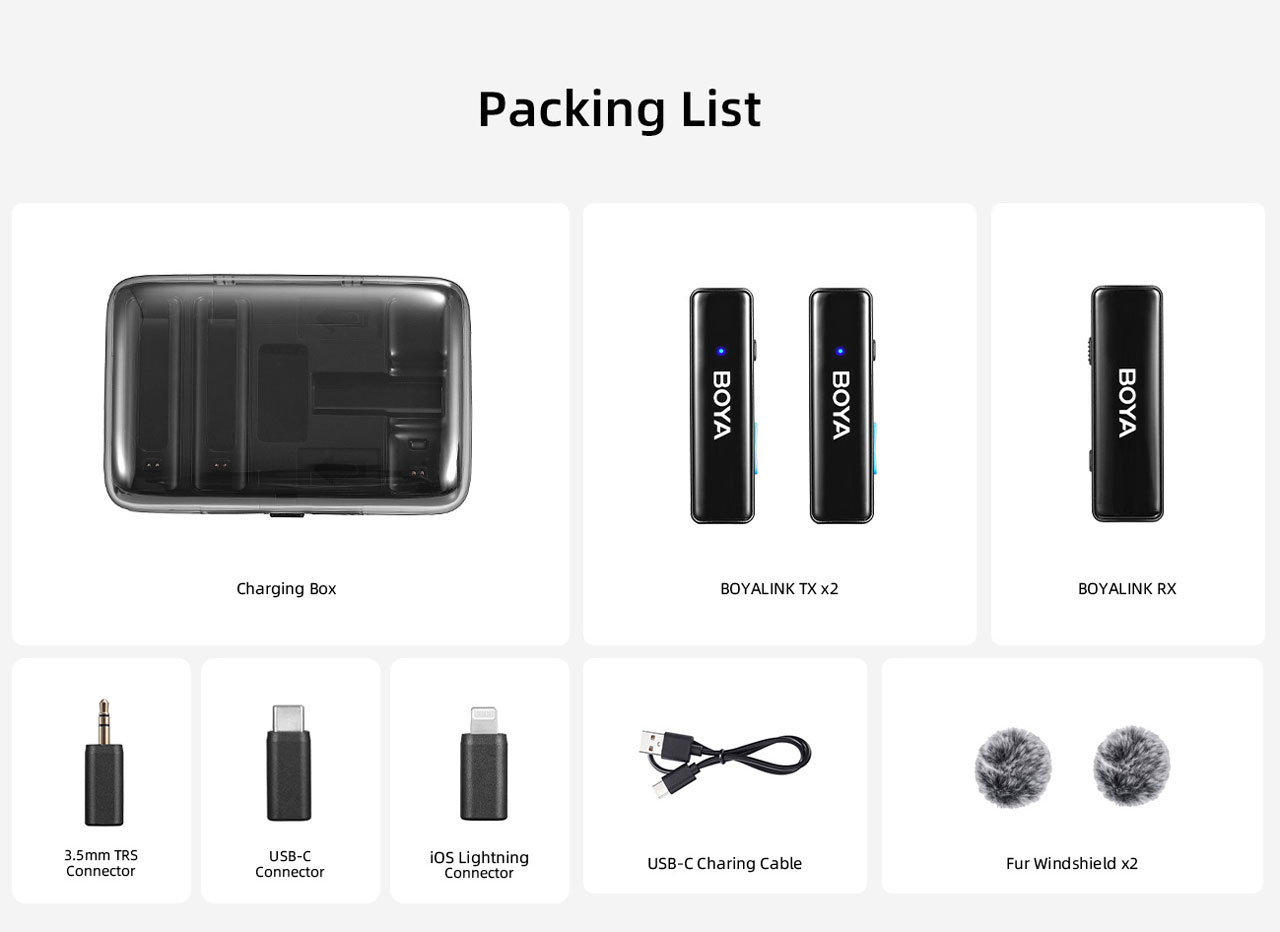 Boyalink Micro cài áo không dây 3 in 1
