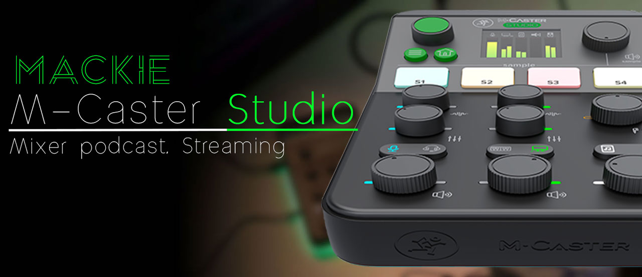 Mackie M-Caster Studio mini mixer stereo thu âm podcast livestream chuyên nghiệp