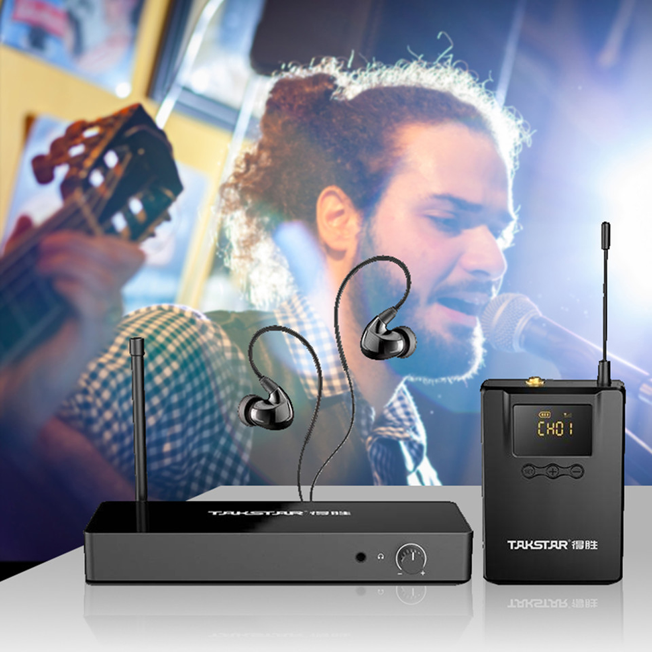 Takstar WPM 300 Hệ thống thu phát âm thanh UHF kiểm âm không độ trể 1 Takstar WPM 300 Hệ thống thu phát âm thanh UHF kiểm âm không độ trể