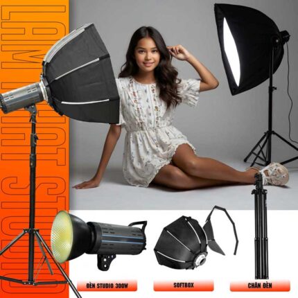 Combo đèn LPS-09 300W Bộ đèn studio chụp ảnh sản phẩm đèn keylight chuyên nghiệp
