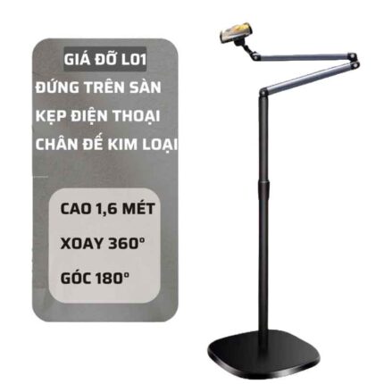 Kẹp điện thoại L01 Giá đỡ điện thoại 1m60 chịu tải tốt