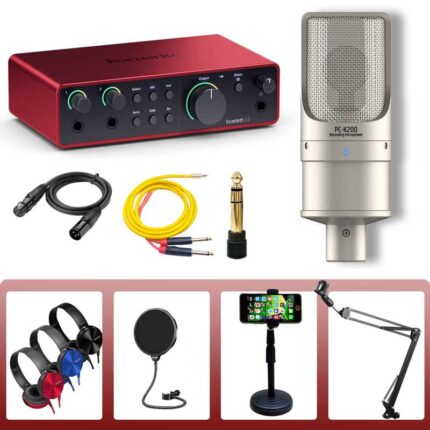 Combo Focusrite 2i2 4rd Gen Và Micro PC K200 Gen 2