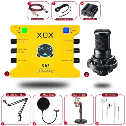 Combo Livestream XOX K10 15th và Micro Takstar PC K220